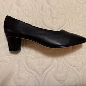 Vaneli Black Leather Heels